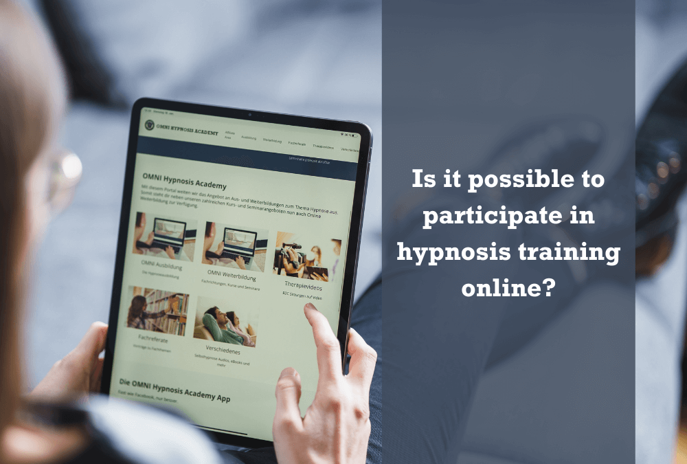 Is it possible to take hypnosis training online?